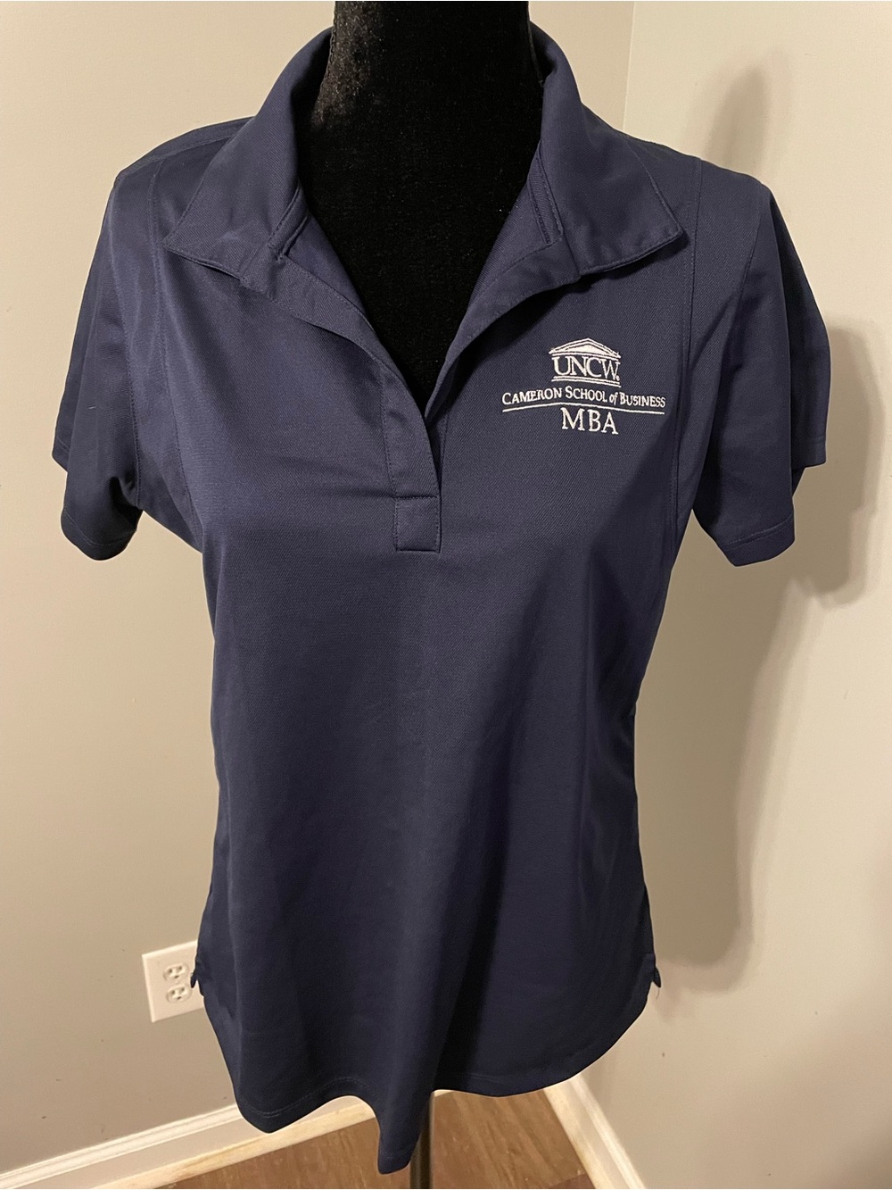 UNCW Navy Polo with Cameron School of Business MBA Embroidery
